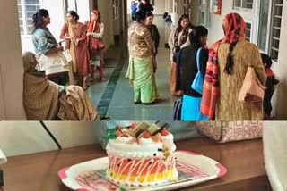 officers celebrate birthday in mp tribal office