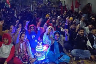 contract employees protest, Amritsar, barnala jago