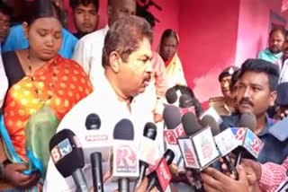Revenue Minister R Ashoka spoke to the media