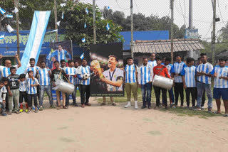FIFA World Cup 2022 Special Yajna for Lionel Messi and Argentina in Salt Lake  ETV BHARAT