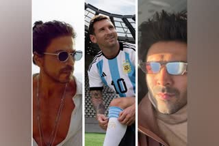 Qatar world cup  Bollywood celebrities reaction  argentinas victory  football world cup  FIFA World Cup 2022  karthik aryan  bhoomi pednekar  shah ruk khan  anil kapoor  preethi sinra  karishma kapoor  anany apande  sushmitha sen  Randeep hooda  ബോളിവുഡ് താരങ്ങള്‍  ലയണല്‍ മെസി  Lionel messi  mbappe  കാര്‍ത്തിക്ക് ആര്യന്‍  ഭൂമി പേട്‌നേക്കര്‍  അനില്‍ കപൂര്‍  കരീഷ്‌മ കപൂര്‍  അനന്യ പാണ്ഡെ  രണ്‍ദീപ് ഹൂഡ  സുസ്‌മിത സെന്‍  പ്രീതി സിന്‍റ  ഖത്തര്‍ ലോകകപ്പ്  ഫുട്‌ബോള്‍ ലോകകപ്പ്  എംബാപ്പെ