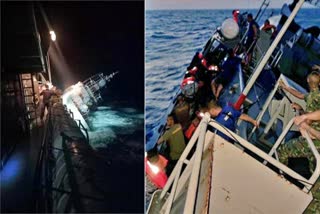 Thai navy ship sinks  rescue underway for sailors in water  Thai navy ship news  ಗಸ್ತು ತಿರುಗುತ್ತಿದ್ದ ಯುದ್ಧನೌಕೆ ಆಕಸ್ಮಿಕವಾಗಿ ಮುಳುಗಡೆ  ಅಪಘಾತದಲ್ಲಿ 31 ಮಂದಿ ನಾಪತ್ತೆ  ಥಾಯ್ಲೆಂಡ್‌ನ ಪ್ರಚುಪ್ ಖಿರಿ ಖಾನ್ ಪ್ರಾಂತ್ಯದ ಕರಾವಳಿ  ಗಸ್ತು ಕಾರ್ಯಾಚರಣೆ ನಡೆಸುತ್ತಿದ್ದ ಥಾಯ್ ಯುದ್ಧನೌಕೆ  ಹೆಲಿಕಾಪ್ಟರ್‌ಗಳೊಂದಿಗೆ ರಕ್ಷಣಾ ಕಾರ್ಯಾಚರಣೆ