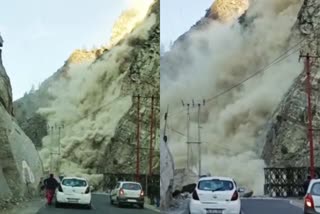 Landslide in Urani of Kinnaur