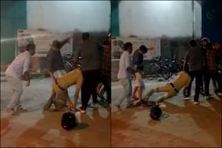 ലോകകപ്പ് ഫുട്‌ബോൾ  police beaten up during World Cup celebration  World Cup celebration Ernakulam  police attack ernakulam  kerala news  malayalam news  ernakulam news  football fans beaten policeman  World Cup celebration