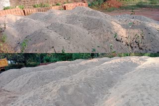 Illegal sand seizure in Ajjawara, Sullia