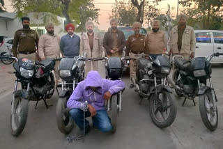 Accused arrested along with 5 stolen motorcycles at Tarn Taran