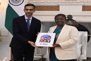 Google CEO met President Of India