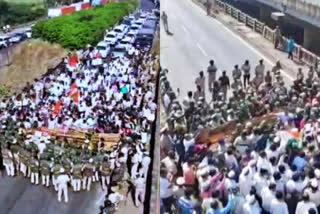 Over 300 members of Shiv Sena, Congress, and NCP stopped at the Belagavi border and sent back by Karnataka.