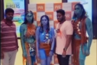 Theatre staff dressed as Avatar characters to welcome fans in Puducherry