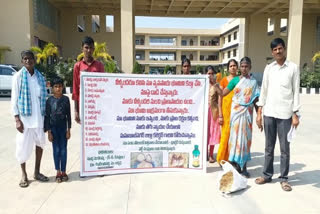 Family Protest In Front Of Collectorate Office