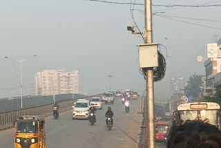 Fog Covering the City of Hyderabad