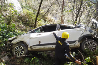 Car Fell Into Ditch in Tehri