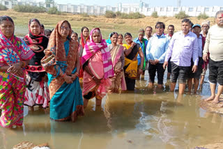 Villagers did Jal satyagraha in Ranchi