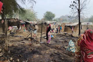 slum fire case in hisar no casualties reported in fire