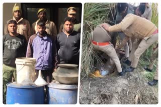 Raw liquor was kept buried in ground