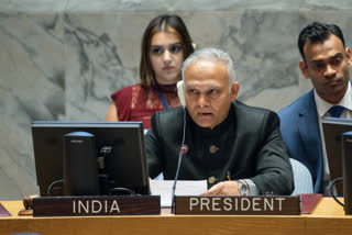 Sanjay Verma, Secretary (West) in the Ministry of External Affairs addressing UN Security Council briefing on Afghanistan