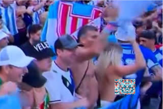 Argentina Fan Goes Topless While Celebrating Win may be Arrested In Qatar