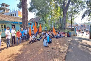 bhajarngdal activist protest in puttur