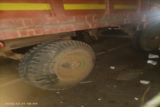 Accident near petrol pump in Balod