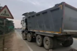 Broke down Dumper on Silapathar Jonai road