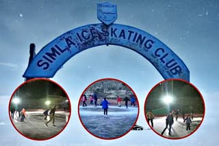 Evening session begin at Shimla Ice Skating Rink.