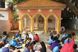 Muslim Students Studying in Temple