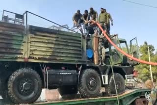 जयपुर जंक्शन के पास आर्मी ट्रक में आग लगने से मचा हड़कंप