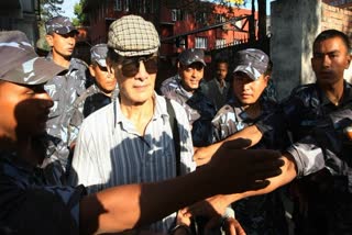 Charles Sobhraj wife  Charles Sobhraj  serial killer Charles Sobhraj  Charles Sobhraj released from Nepal Jail  Charles Sobhraj wife after his release  ചാള്‍സ് ശോഭരാജ് ജയില്‍ മോചിതനായി  സീരിയല്‍ കില്ലര്‍ ചാള്‍സ് ശോഭരാജ്  നേപ്പാള്‍ സുപ്രീംകോടതി  നിഹിത ബിശ്വാസ്  ചാള്‍സ് ശോഭരാജിന്‍റെ ഭാര്യ നിഹിത ബിശ്വാസ്