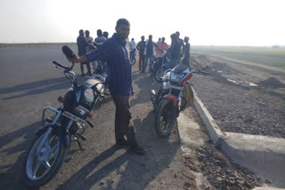 Bharatmala Project wall construction stopped by Bhartiya Kisan Sangh in Kota