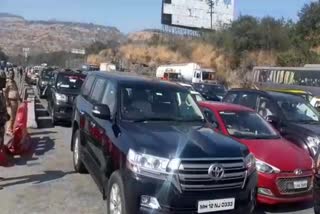 NCP Chief Sharad Pawar Stuck In Traffic