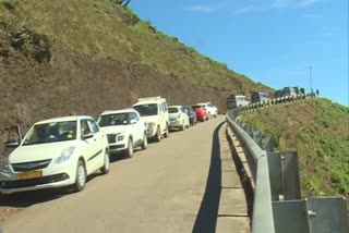 Traffic jam on Mullayyanagiri road
