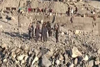 Stone pelting incident reported from Nepal's side on embankment work in Dharchula