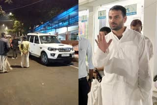 scorpio-hit-bihar-minister-tej-pratap-yadav-car-in-patna