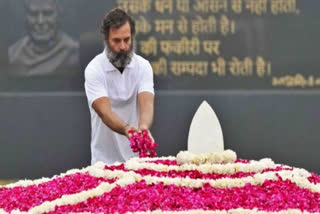 Rahul Gandhi at Sadaiv Atal, former Prime Minister Atal Bihari Vajpayee's memorial, 26 Dec, 2022