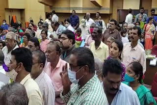 PENSIONERS PROTEST AT NELLORE