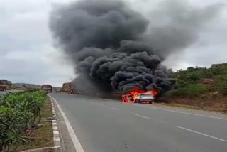 Car Caught in Fire