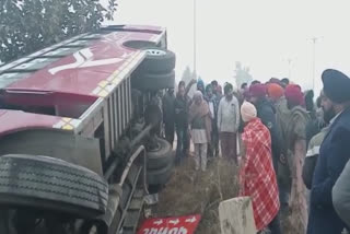 Accident occurred due to loss of balance of high speed bus in Dharamkot
