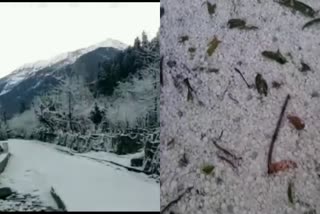 Light snowfall in Pahalgam along with hailstorm in Dibrugarh, Assam