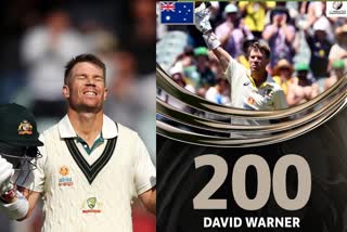 David Warner retired hurt  after double hundred in 100th Test Match