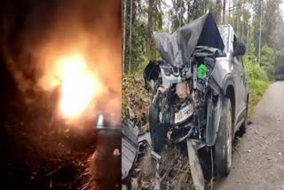 Ayyappa devotees car met an accident  andra pradesh Ayyappa devotees met accident  car accident  kerala news  malayalam news  four sabarimala devotees injured  sabarimala news  കാര്‍ അപകടത്തിൽപ്പെട്ടു  കാറപകടം  കേരള വാർത്തകൾ  മലയാളം വാർത്തകൾ  ആന്ധ്രയിൽ നിന്നുള്ള അയ്യപ്പ ഭക്തർ  ശബരിമല തീർത്ഥടകർ  പ്ലാപ്പള്ളിക്ക് സമീപം കാറപകടം  തീർഥാടകരുടെ വാഹനം അപകടത്തിൽപ്പെട്ടു