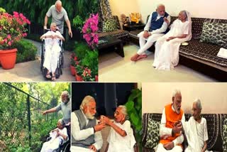 best photos of hiraba and pm narendra modi