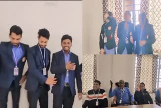 student dancing with teacher and principal Etv Bharat