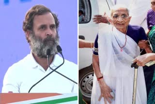 Rahul Gandhi PM Modi's mother ETV Bharat