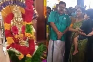 district collector viral video  district collector with son from pamba  thanka anki procession viral video  kerala news  malayalam news  ശരണം വിളിച്ച് ജില്ല കലക്‌ടർ  ജില്ല കലക്‌ടർ വൈറൽ വീഡിയോ  പമ്പയിൽ ശരണം വിളിച്ച് ജില്ല കലക്‌ടർ  മലയാളം വാർത്തകൾ  മകനുമൊത്ത് ശരണം വിളിച്ച് കലക്‌ടർ  ദിവ്യ എസ് അയ്യർ പമ്പയിൽ  തങ്ക അങ്കി ഘോഷയാത്രയിൽ കലക്‌ടർ