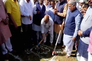 CM Bommai performed Guddali Puja for the construction of the statue