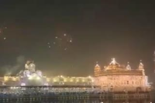 Fireworks were set off at Harmandir Sahib