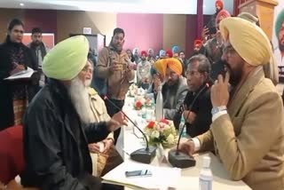 NRIs Meeting With Minister Kuldeep Singh Dhaliwal