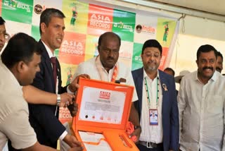 Asia Book of Records honor for former CM Kumaraswamy