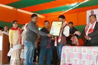 Newly elected CEM of DAC Bhairab Deori felicitated