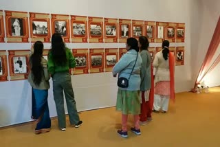 Mahatma Gandhi portrait Exhibition at Saras Mahotsav in Ranchi